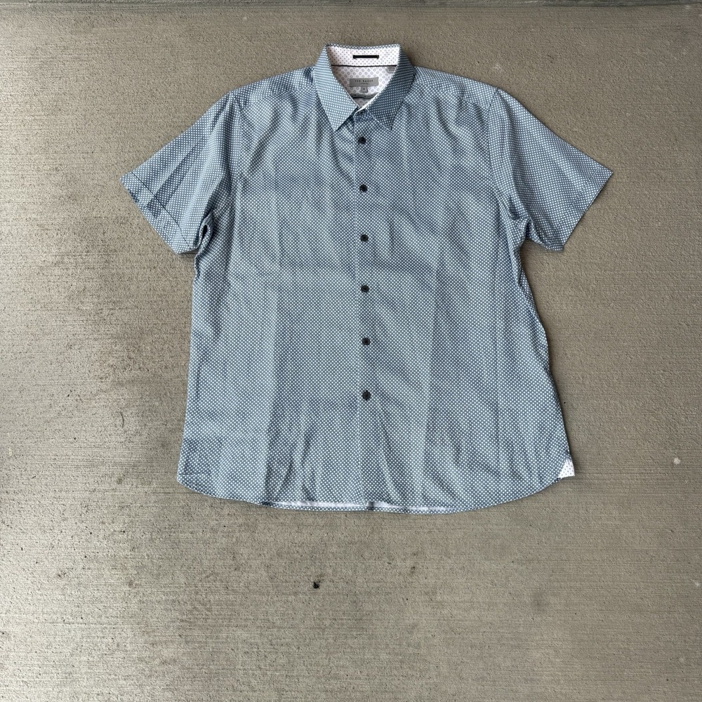 ted baker men's short sleeve button up shirt size 6/ XXL